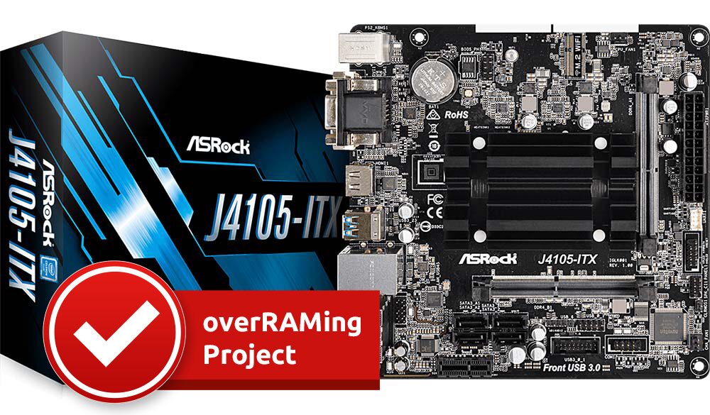 overRAMing ASRock J4105 ITX con 32 GB di RAM