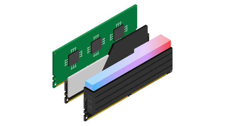 Vista esplosa della memoria RAM Intel XMP