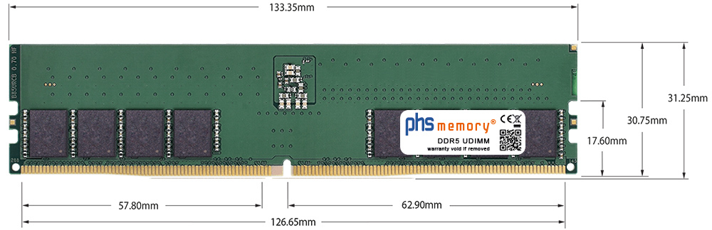 Abmessungen - Memoria RAM DDR5 288Pin u 8 jpg