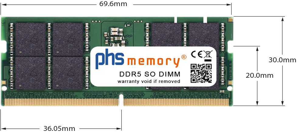 Abmessungen - Memoria RAM DDR5 262Pin s 16 jpg