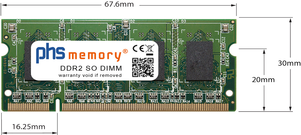 Abmessungen - Memoria RAM DDR2 200Pin s 8 jpg